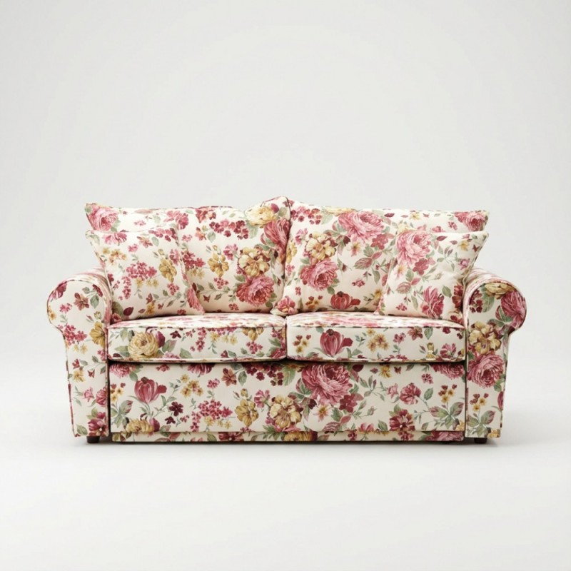 Sofa z funkcją spania w róże Vera Sofa z funkcją spania w róże Vera