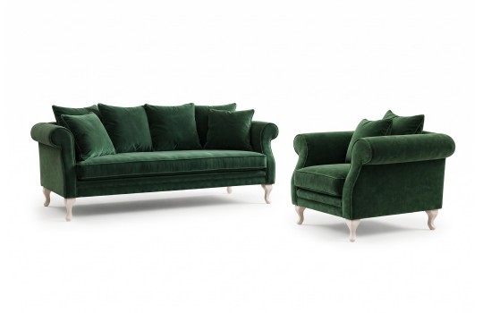 Zestaw sofa i fotel