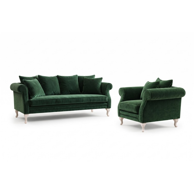 Zestaw sofa i fotel