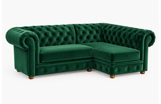 Zieony narożnik chesterfield Manila Zieony narożnik chesterfield Manila