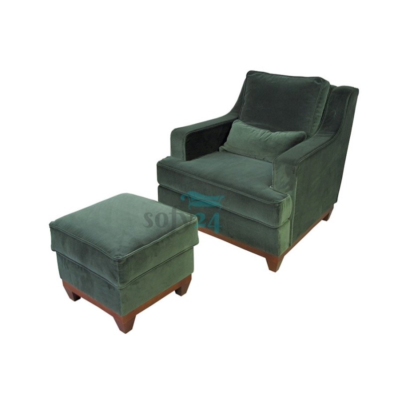 Komplet fotel + pufa Lazio