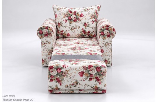 Sofa Roza 126 cm po rozlożeniu funkcji spania Sofa Roza 126 cm po rozlożeniu funkcji spania