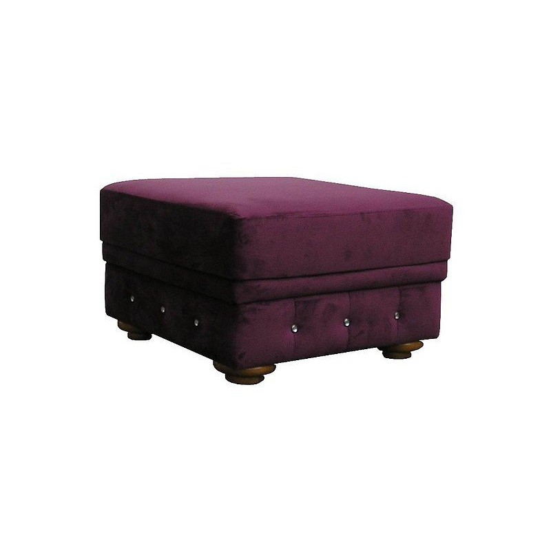 pufa Chesterfield z kryształkami 