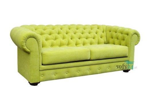 Sofa Chesterfield zielona