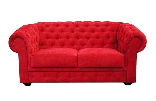 Sofa Chesterfield czerwona