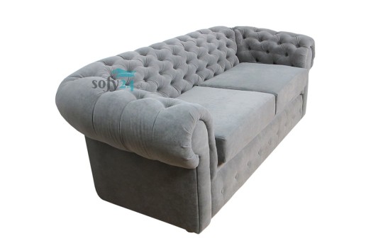 Sofa Chesterfield z głębokimi pikowaniami 