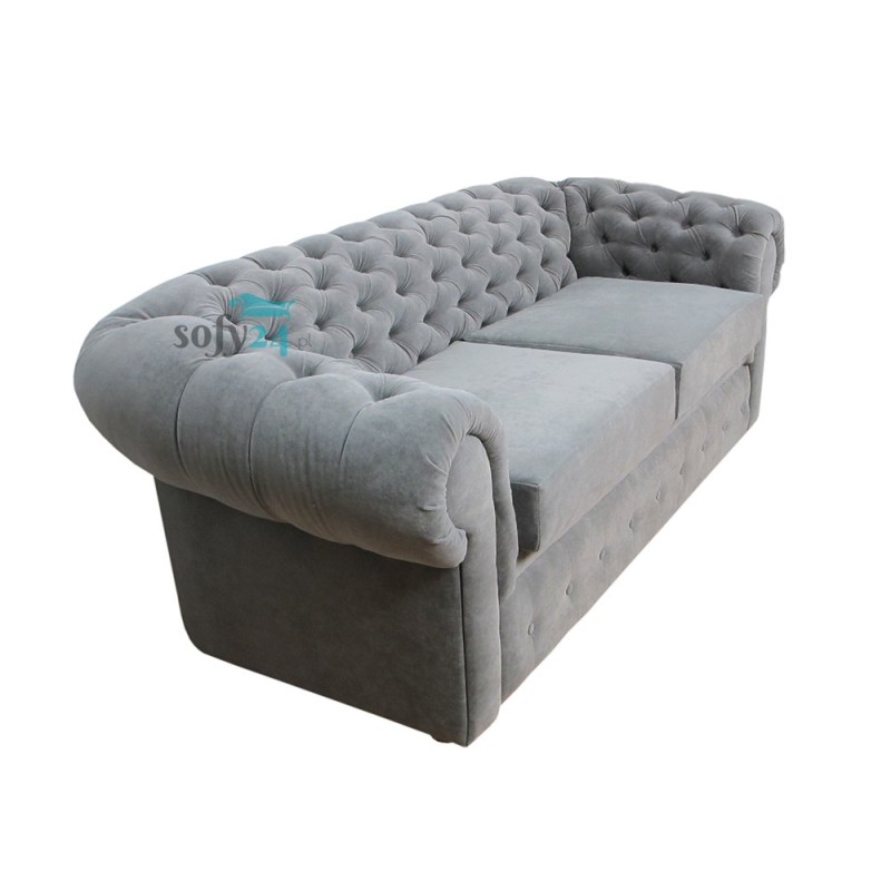 Sofa Chesterfield z głębokimi pikowaniami 