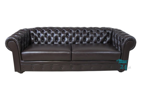 Skórzana sofa chesterfield retro