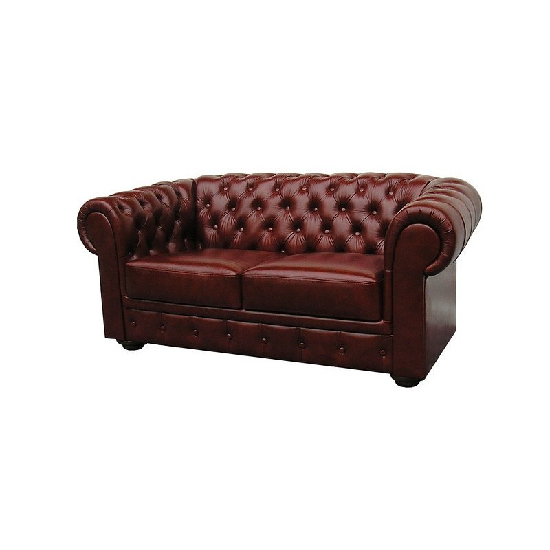 Sofa ze skóry Chesterfield Retro 2 osobowa 