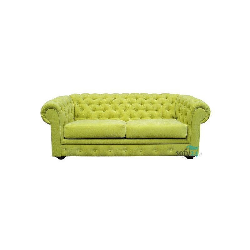 Zielona sofa chesterfield retro 