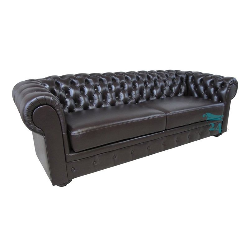 Czarna kanapa Chesterfield Retro 