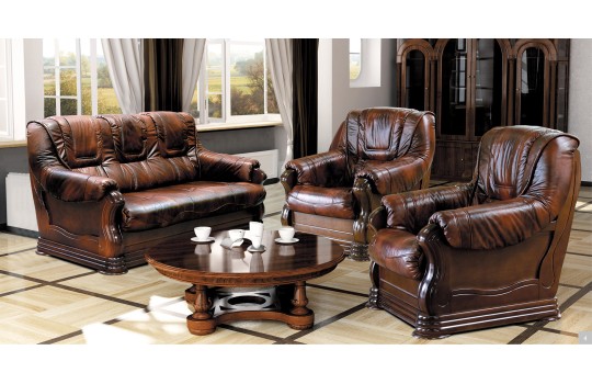 Meble ze skóry naturalnej do salonu - Palmer 