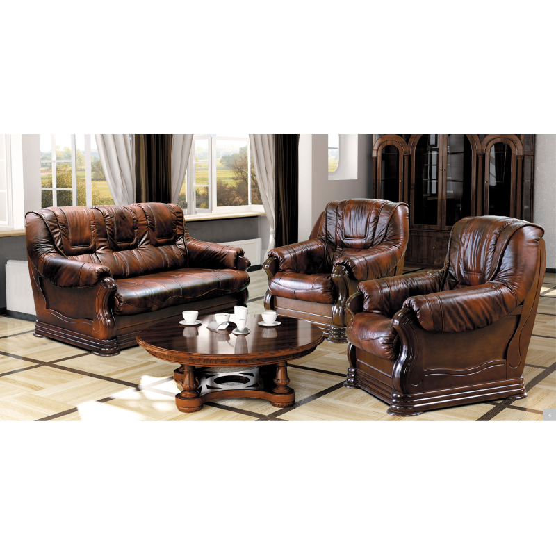 Meble ze skóry naturalnej do salonu - Palmer 