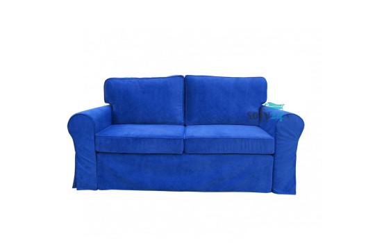 Niebieska sofa z ściąganym pokrowcem Luis 