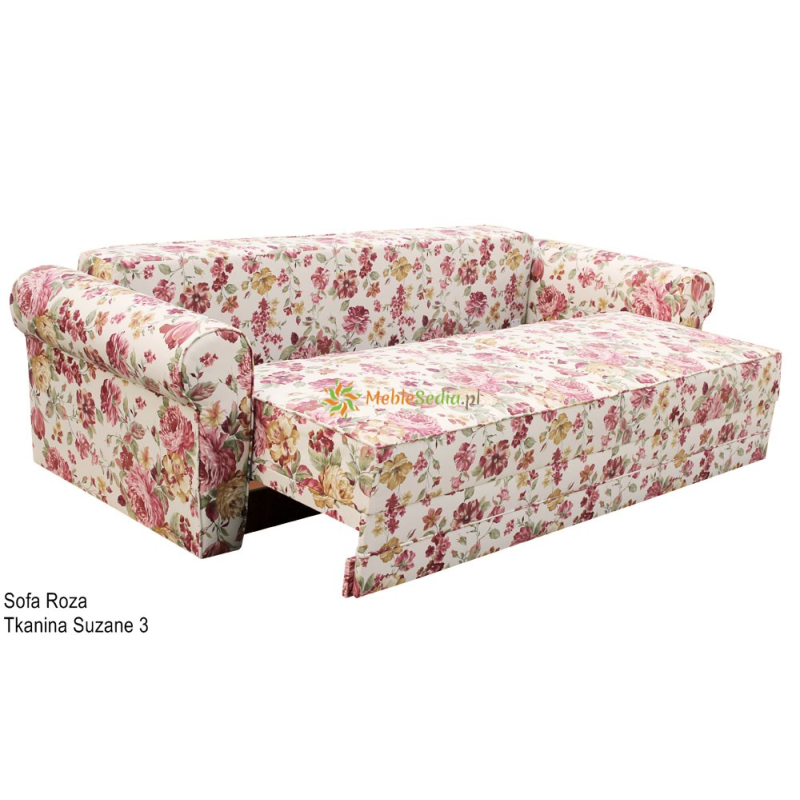 Sofa w kwiat rozkładana - Roza Sofa w kwiat rozkładana - Roza