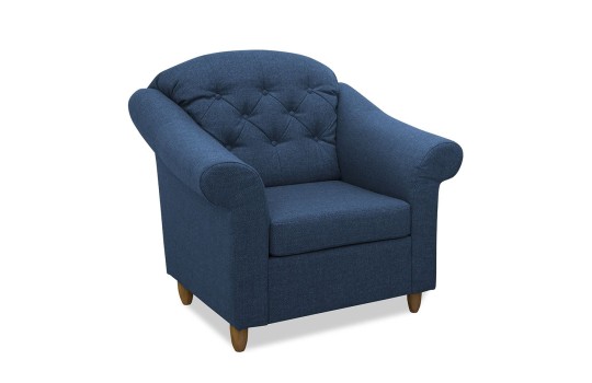 Niebieski fotel Bjare 