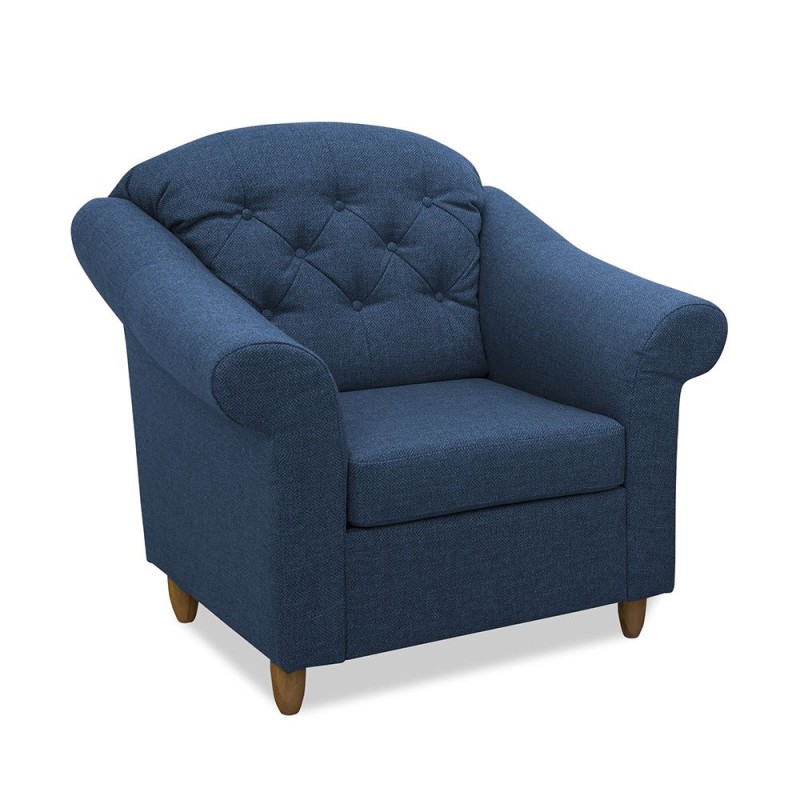 Niebieski fotel Bjare 