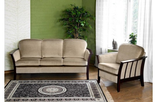 Meble wypoczynkowe z drewnianymi bokami Aten 