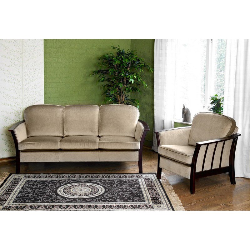 Meble wypoczynkowe z drewnianymi bokami Aten 