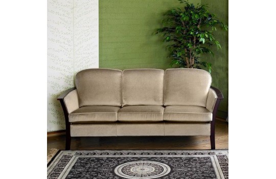 Sofa z drewnianymi bokami Aten 