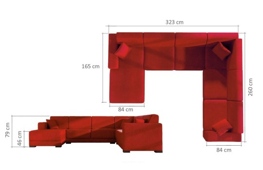 Narożnik Ambasada Corner wymiary