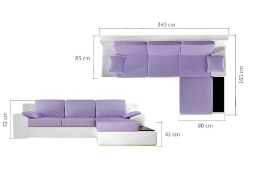 Narożnik Clark wymiary 