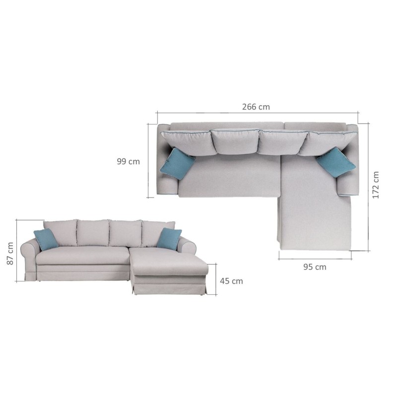 Narożnik Dante wymiary 