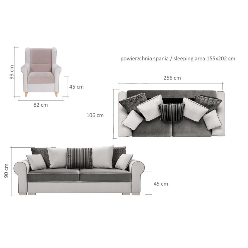 Sofa Agami wymiary