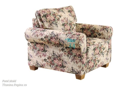 Kwiecisty fotel wypoczynkowy Mold 