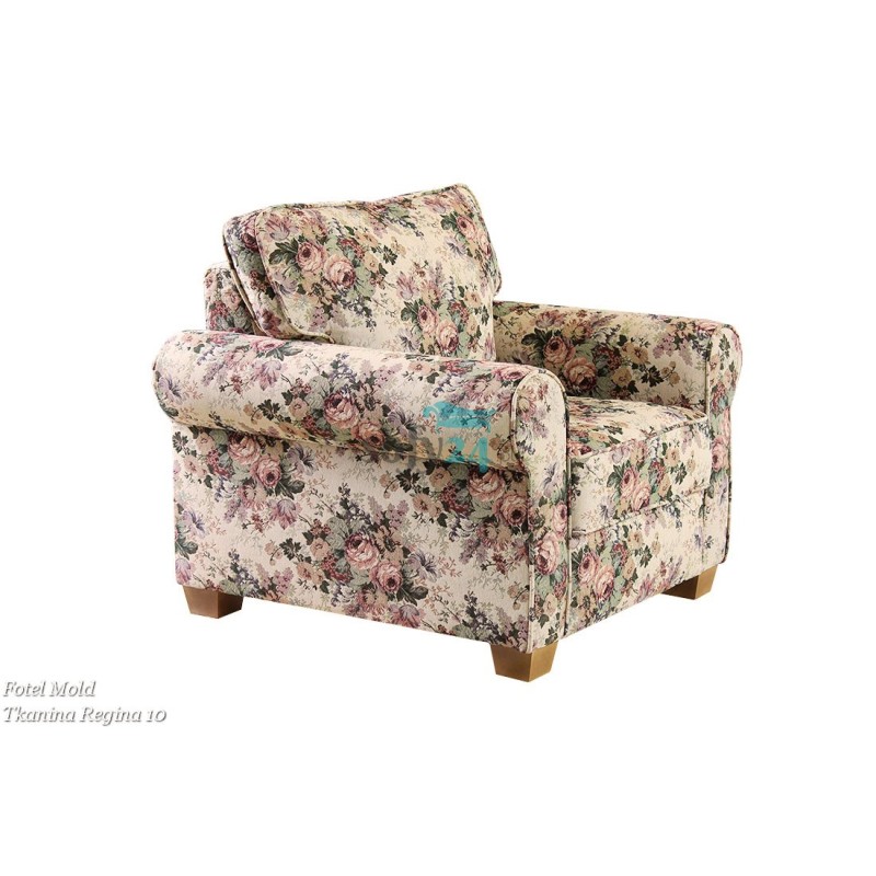 Kwiecisty fotel wypoczynkowy Mold 