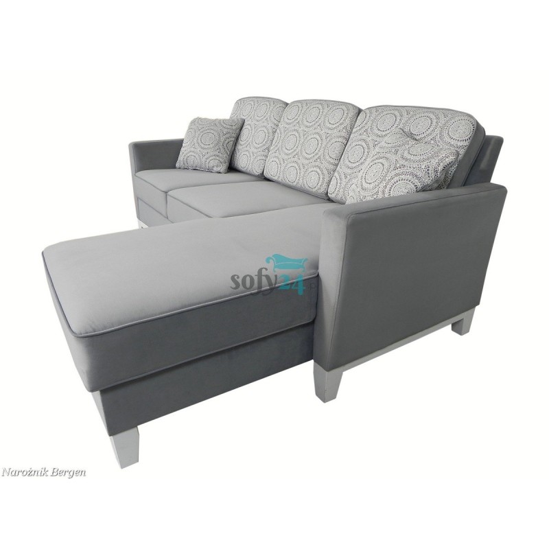 Narożnik Bergen z funkcją spania i pojemnikiem na pościel