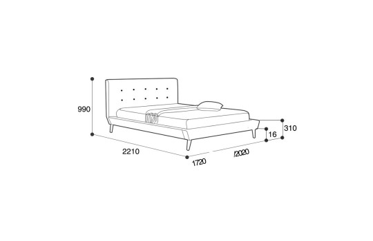 Borys - Wymiary łóżka 