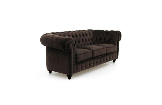 Brązowa sofa chesterfield Irys 