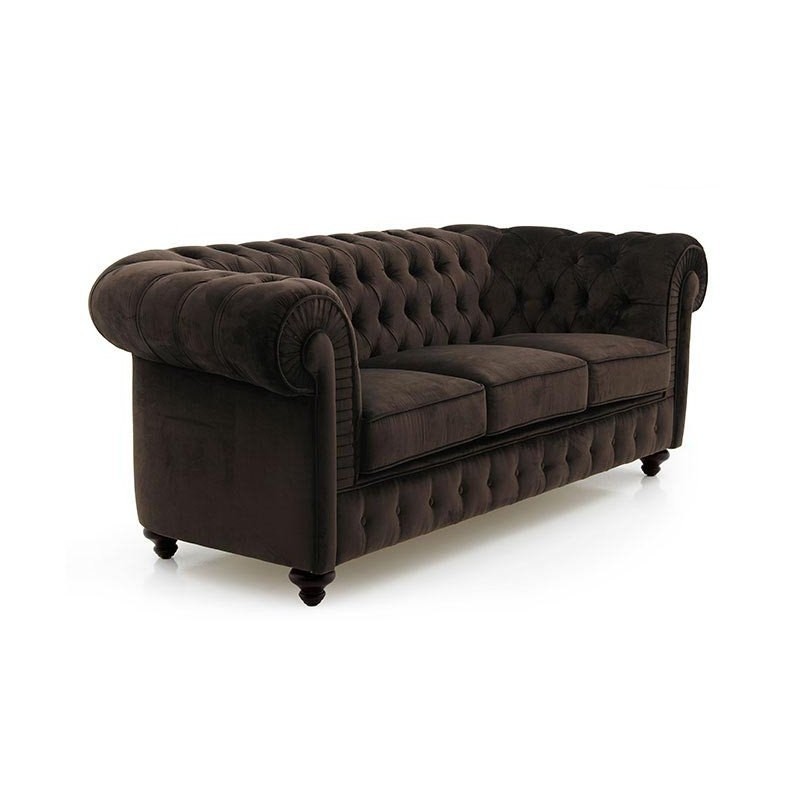 Brązowa sofa chesterfield Irys 