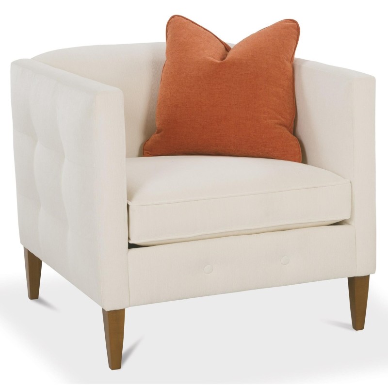 Fotel z drewnianymi nogami Amero