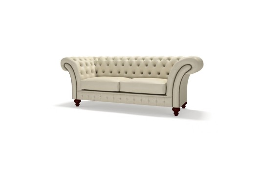 Beżowa sofa Chesterfield Harry