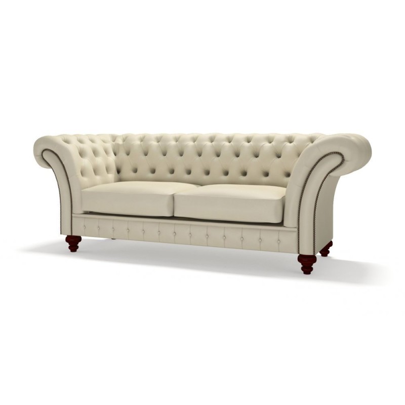 Beżowa sofa Chesterfield Harry