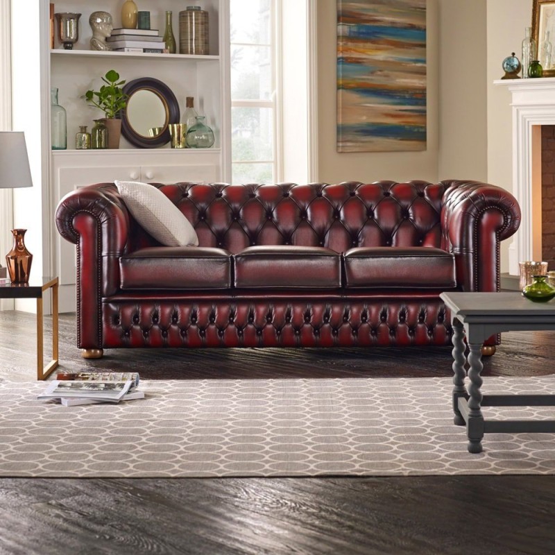 Klasyczna kanapa chesterfield Foster