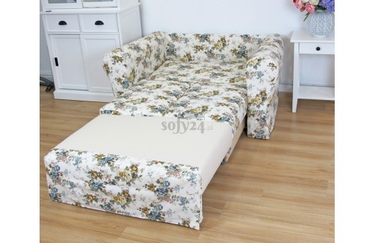 Klasyczna sofa rubin z wózkiem 