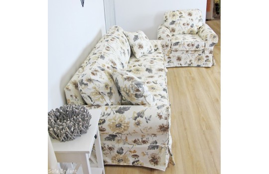 Sofa i fotel w kwiaty Brylant