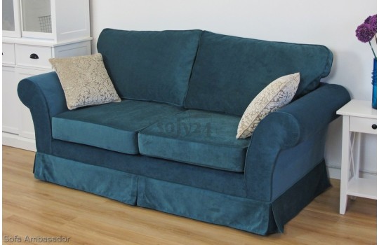 Klasyczna sofa w kolorze morskim Ambasador