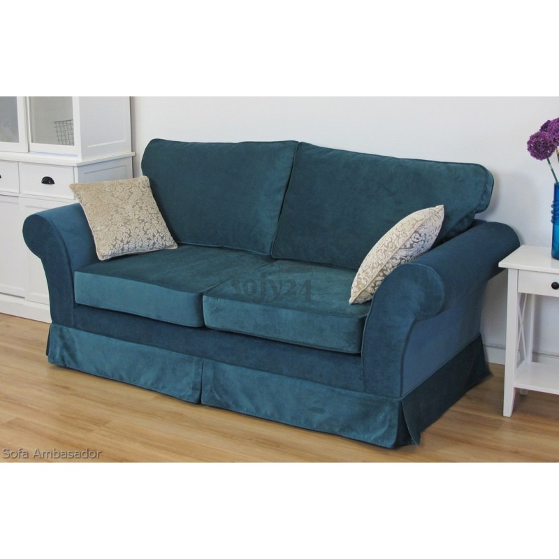 Klasyczna sofa w kolorze morskim Ambasador