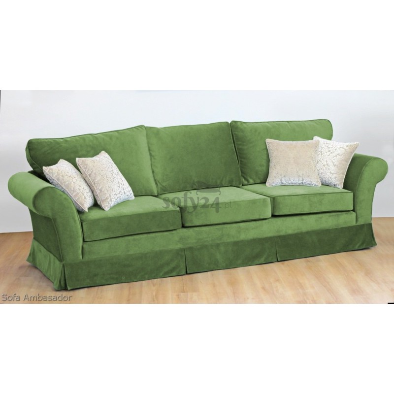 Zielona stylizowana sofa Ambasador