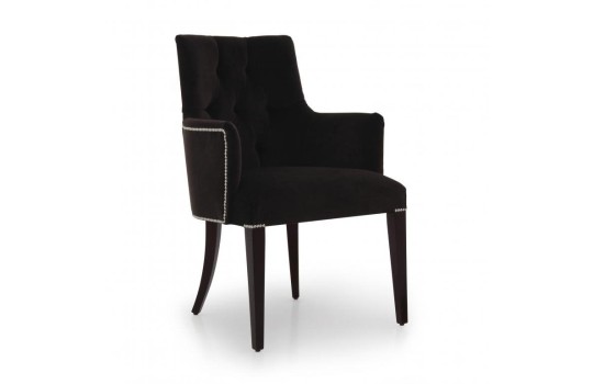 Czarny fotel Glamour Alfred