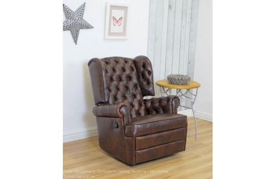 Fotel Bergamo w skórze naturalnej