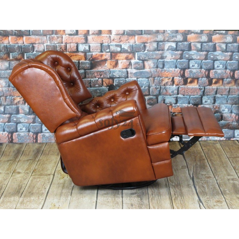 Pikowany fotel z funkcją relax