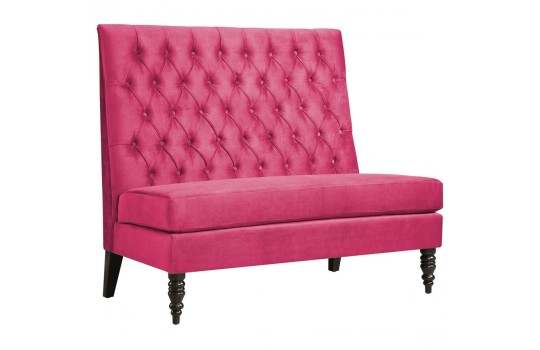 Różowa sofa do jadalni Verano