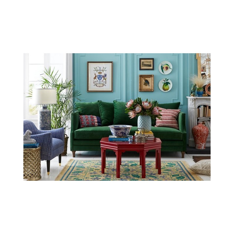 Zielona sofa do salonu Wilton