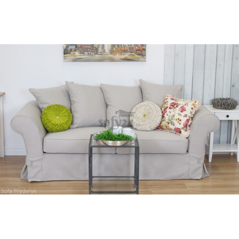 Sofa Fryderyk z poduszkami i jaskami
