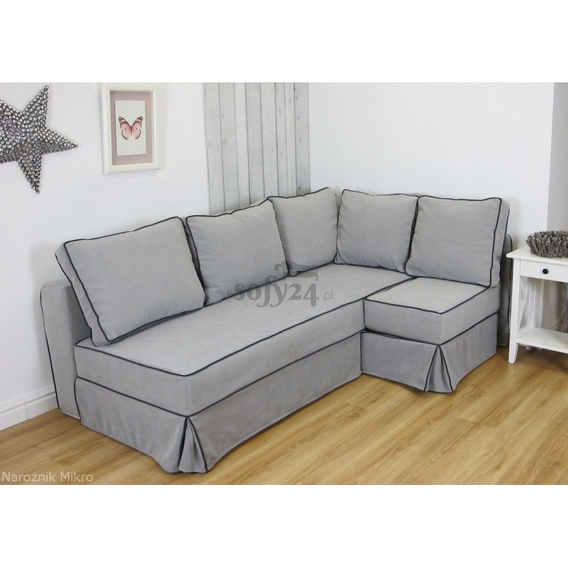 Nowoczesny narożnik ze ściąganym pokrowcem Mikro